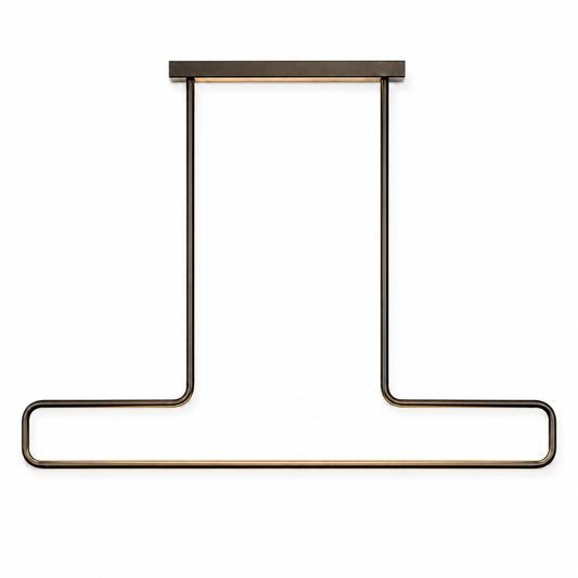 Pendant Light Loki 7968B - Bronze pendant lamp illuminated with warm light