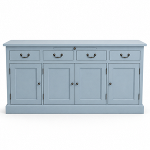 Sideboard - Lorient - Massive Kiefer - 176 x 50 x 90 cm - Hellblau