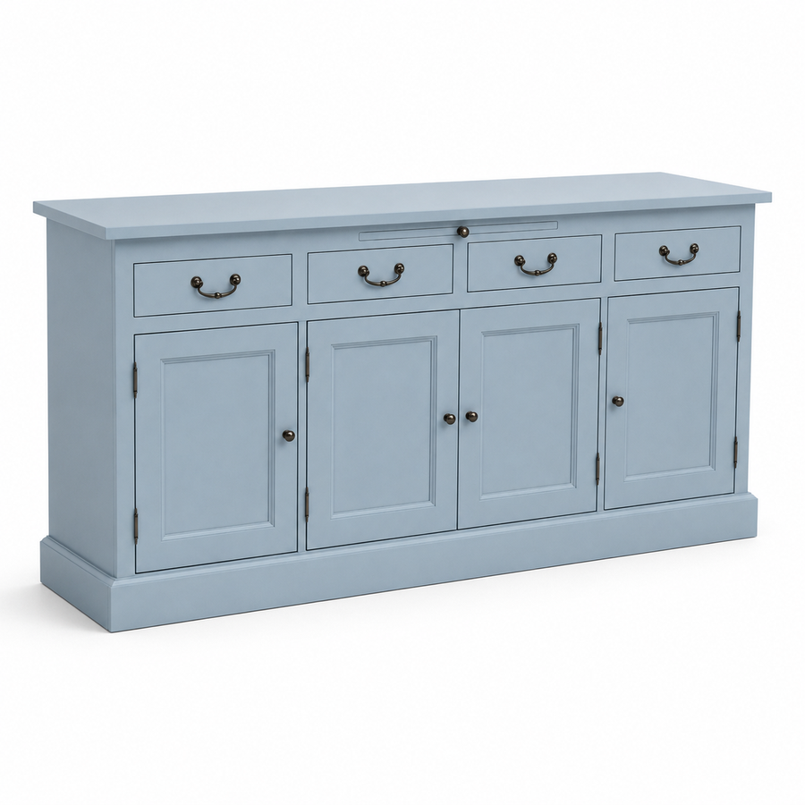 Sideboard - Lorient - Solid Pine - 176 x 50 x 90 cm - Light blue