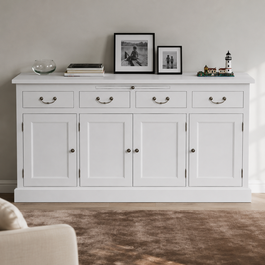 Sideboard - Lorient - Solid Pine - 176 x 50 x 90 cm - White