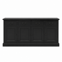 Sideboard - Lorient - Solid Pine - 176 x 50 x 90 cm - Black
