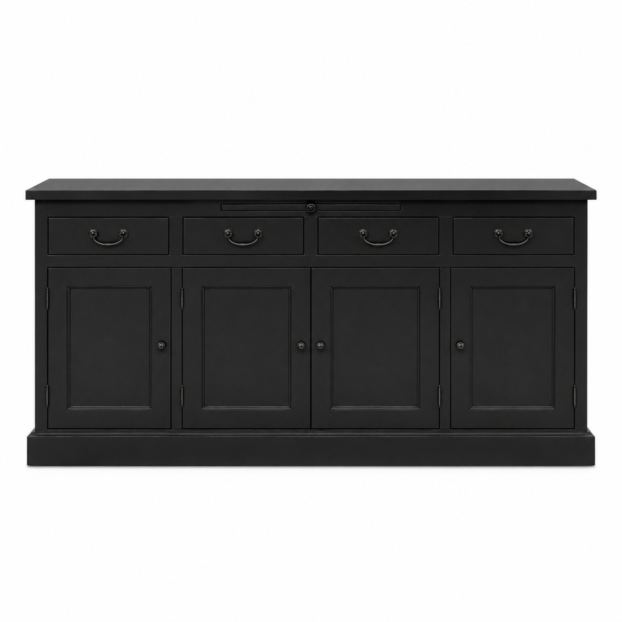 Sideboard - Lorient - Solid Pine - 176 x 50 x 90 cm - Black