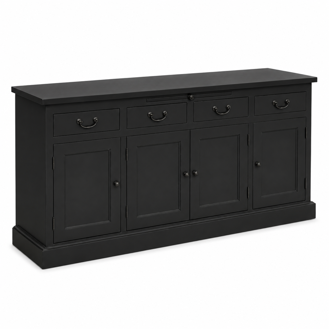 Sideboard - Lorient - Solid Pine - 176 x 50 x 90 cm - Black