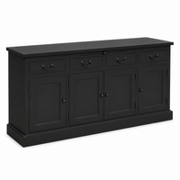 Sideboard - Lorient - Solid Pine - 176 x 50 x 90 cm - Black