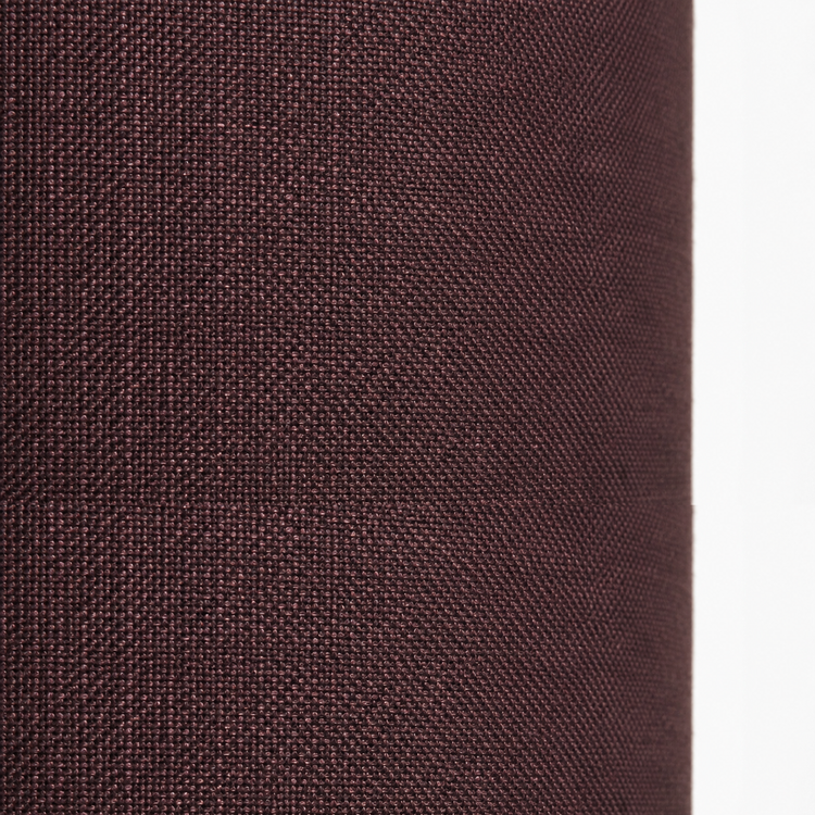 Extreme close-up macro detail shot of Table Lamp Lukas 9926Z showing intricate fabric texture weave and material finish of the taupe shade at high resolution by Marcottestyle