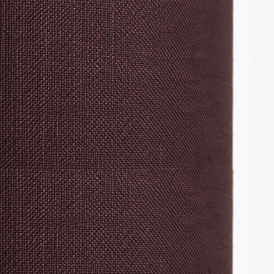 Extreme close-up macro detail shot of Tafellamp Lukas 9926Z showing intricate fabric texture weave and material finish of the taupe shade at high resolution by Marcottestyle