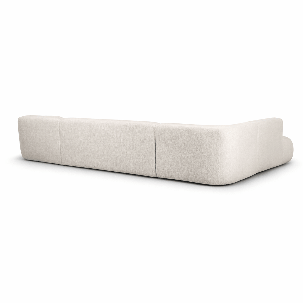 Lunara U - Shape Bouclé Sectional - Creme - Marcottestyle Shop