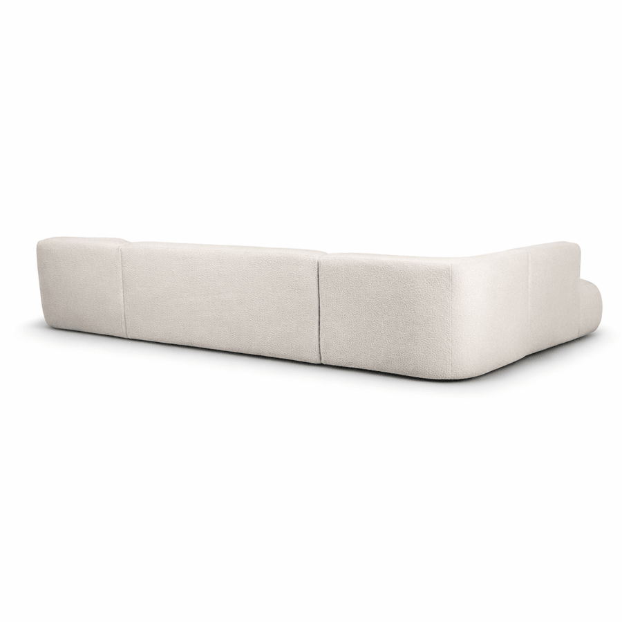 Lunara U - Shape Bouclé Sectional - Creme - Marcottestyle Shop
