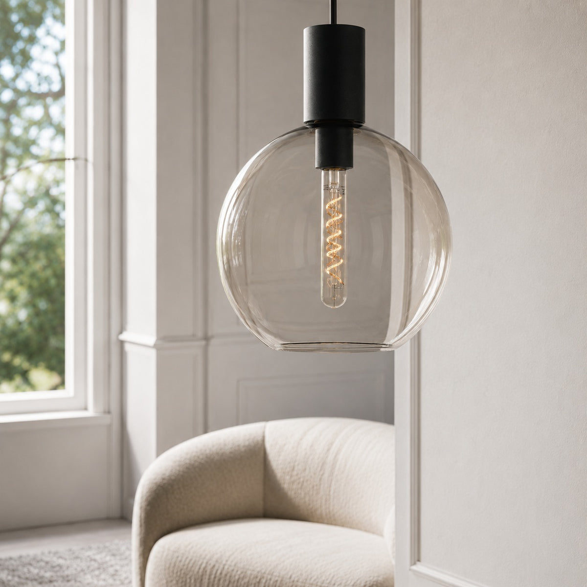 Ceiling Lamp Maja 3498J - Black - In modern room | Marcottestyle