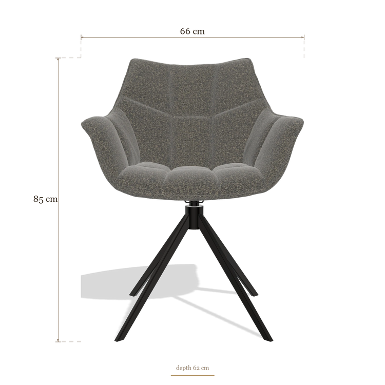 Dining Chair Alfie 6627, dimensions 66 x 62 x 85 cm