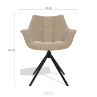 Dining Chair Alfie 6627, dimensions 66 x 62 x 85 cm