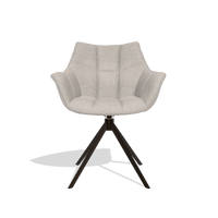 Dining Chair Alfie 6627 in Glory 196 fabric (dusty rose), espresso legs, front view