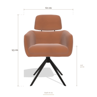 Silla de comedor Anita 6707, medidas 60 x 66 x 93 cm