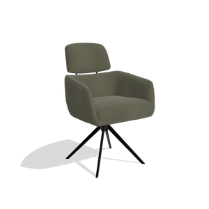 Chaise de salle à manger Anita - Cuir B962 - Pied pivotant