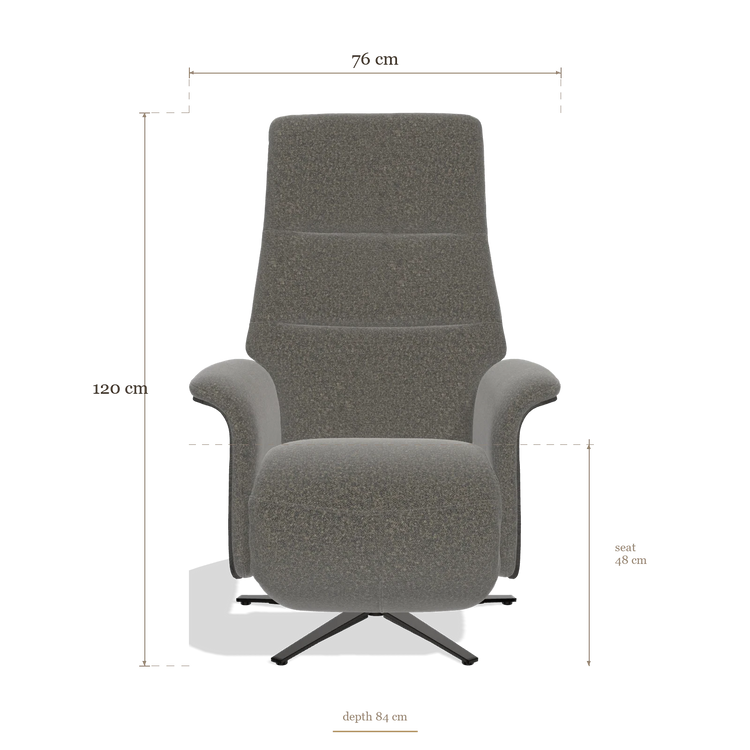 Recliner Atlas 6685, dimensions 76 x 84 x 120 cm