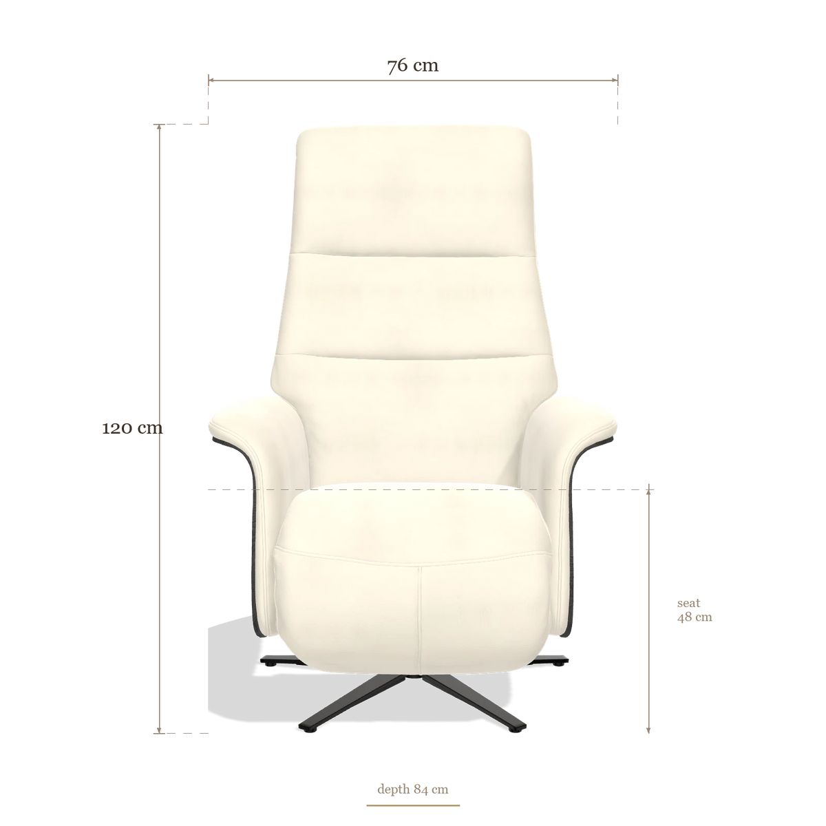 Recliner Atlas 6685, dimensions 76 x 84 x 120 cm