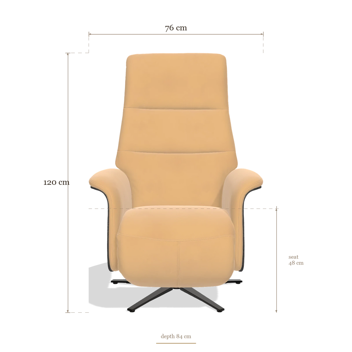 Recliner Atlas 6685, dimensions 76 x 84 x 120 cm