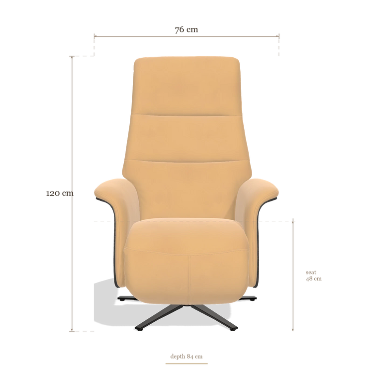 Recliner Atlas 6685, dimensions 76 x 84 x 120 cm