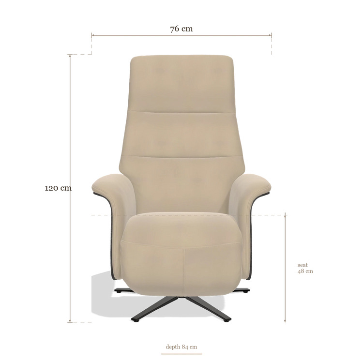 Recliner Atlas 6685, dimensions 76 x 84 x 120 cm