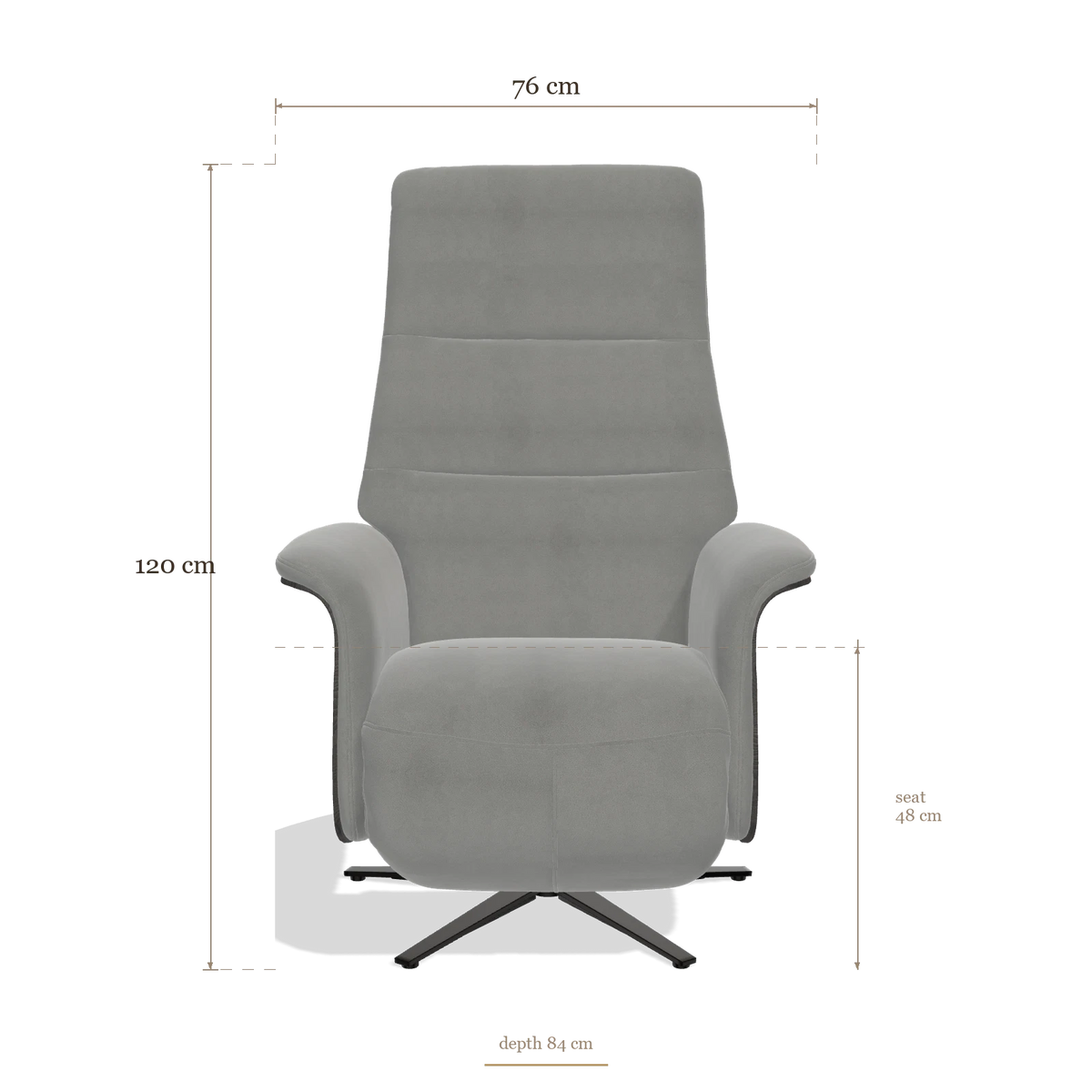 Recliner Atlas 6685, dimensions 76 x 84 x 120 cm