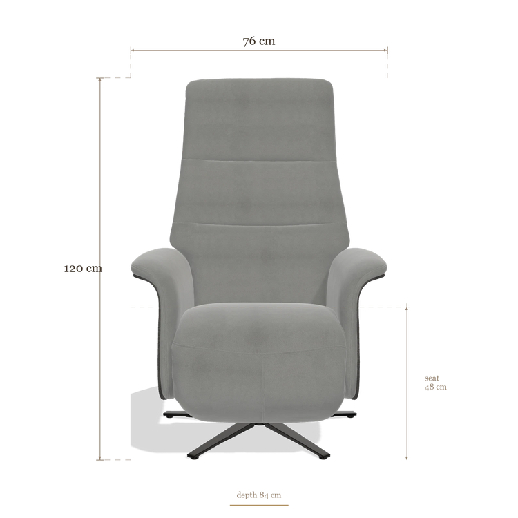 Recliner Atlas 6685, dimensions 76 x 84 x 120 cm