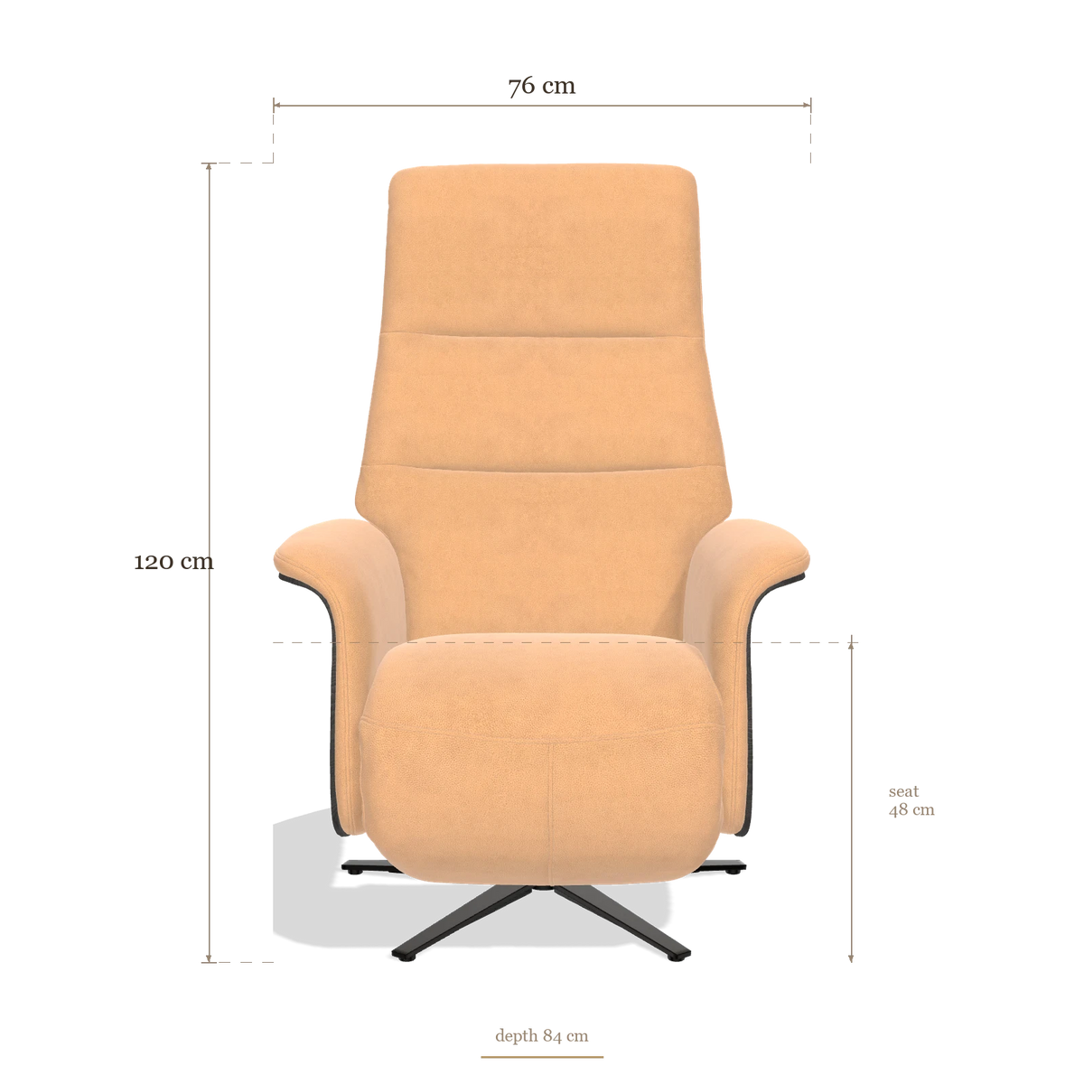 Recliner Atlas 6685, dimensions 76 x 84 x 120 cm