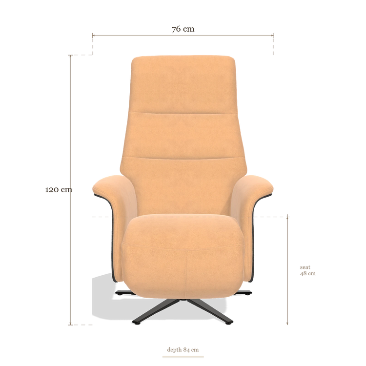 Recliner Atlas 6685, dimensions 76 x 84 x 120 cm