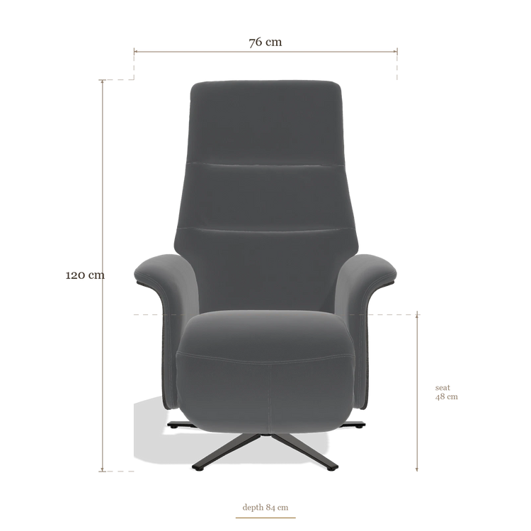 Recliner Atlas 6685, dimensions 76 x 84 x 120 cm