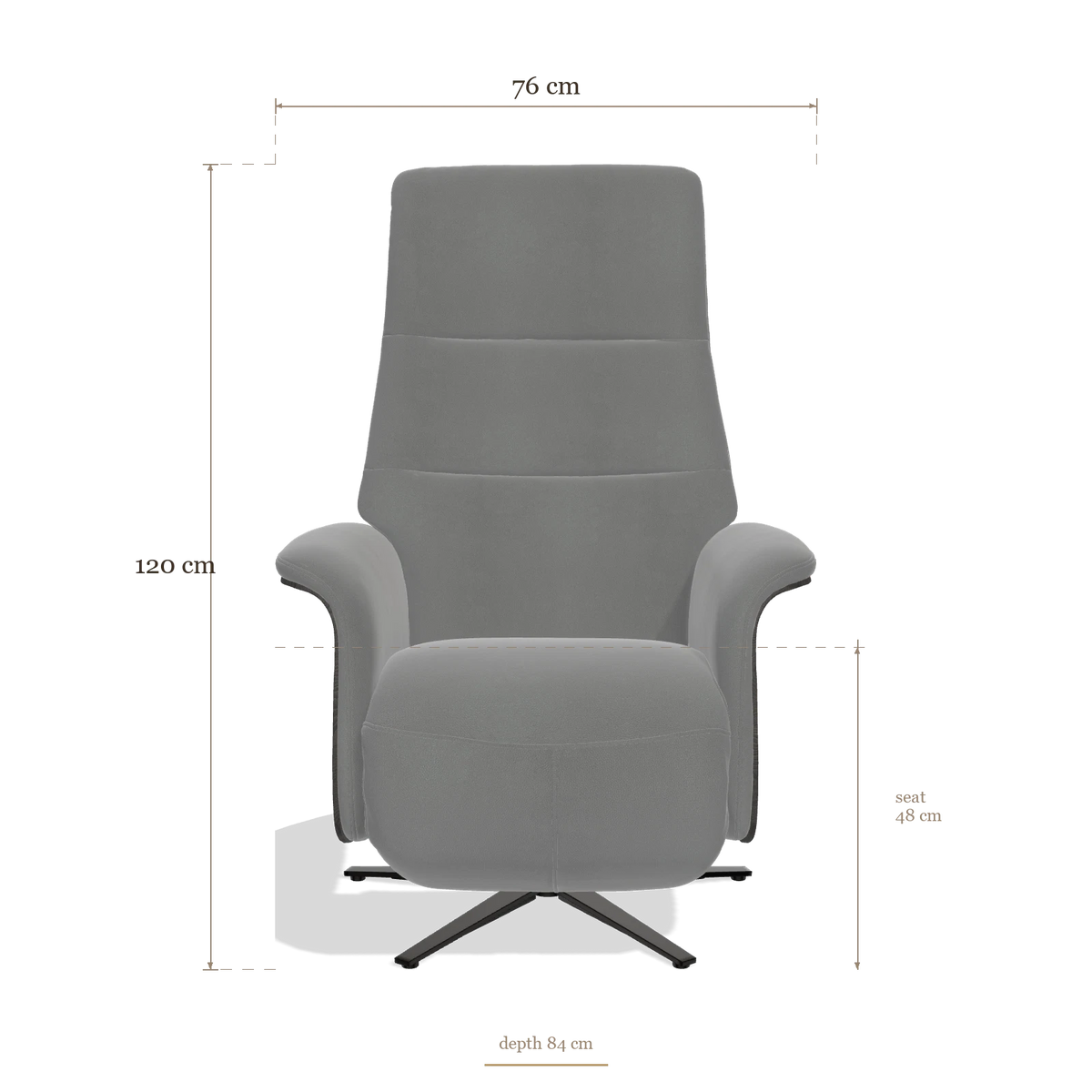 Recliner Atlas 6685, dimensions 76 x 84 x 120 cm