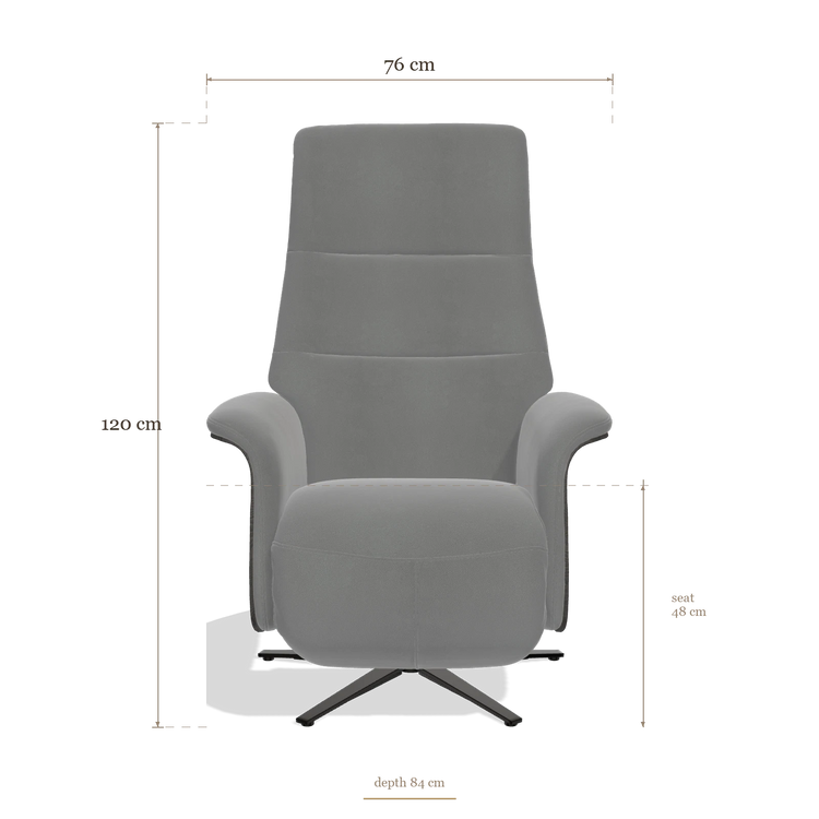 Recliner Atlas 6685, dimensions 76 x 84 x 120 cm