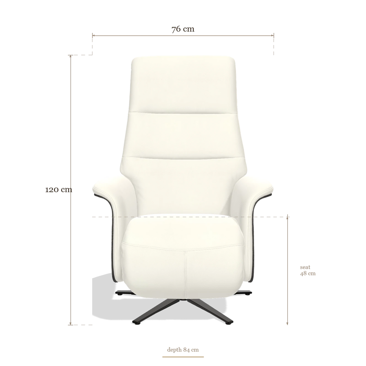 Recliner Atlas 6685, dimensions 76 x 84 x 120 cm