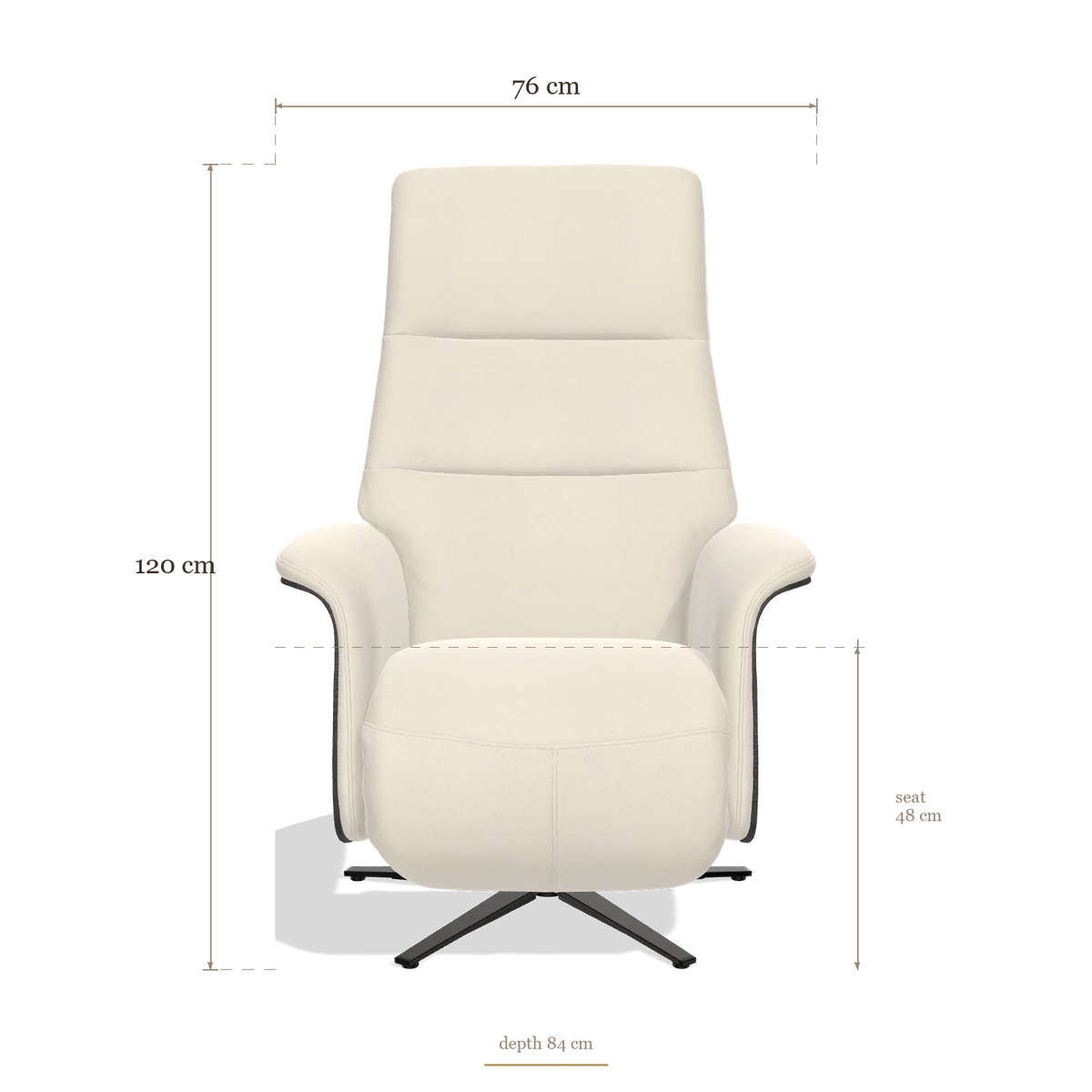 Recliner Atlas 6685, dimensions 76 x 84 x 120 cm