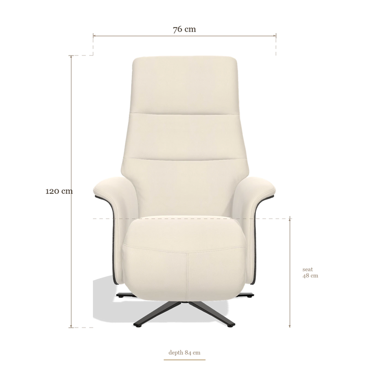 Recliner Atlas 6685, dimensions 76 x 84 x 120 cm