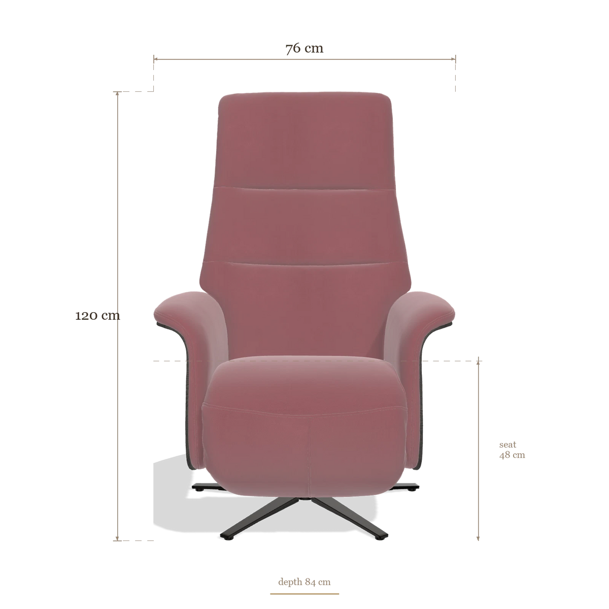 Recliner Atlas 6685, dimensions 76 x 84 x 120 cm