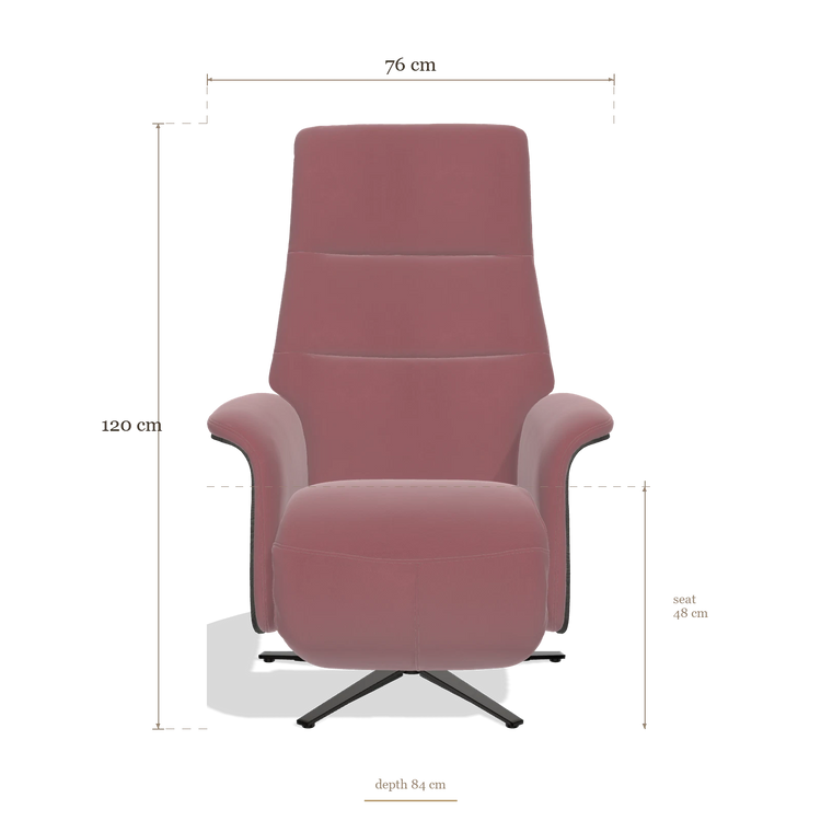 Recliner Atlas 6685, dimensions 76 x 84 x 120 cm