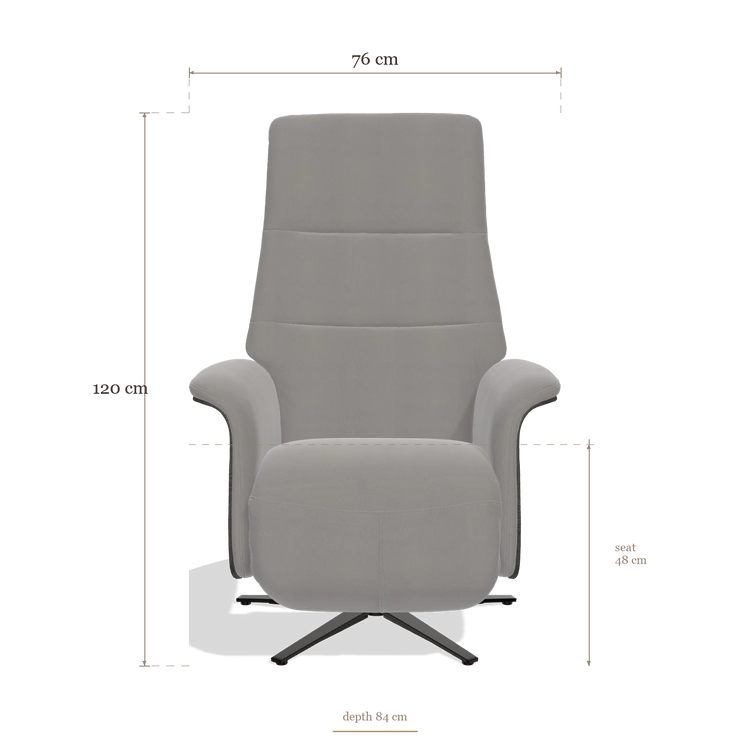 Recliner Atlas 6685, dimensions 76 x 84 x 120 cm