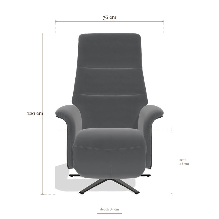 Recliner Atlas 6685, dimensions 76 x 84 x 120 cm