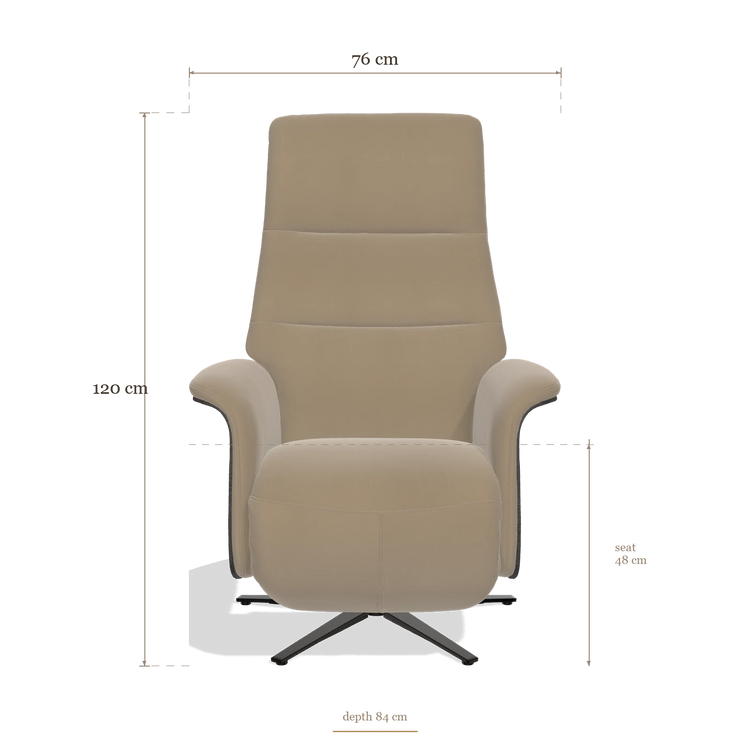 Recliner Atlas 6685, dimensions 76 x 84 x 120 cm
