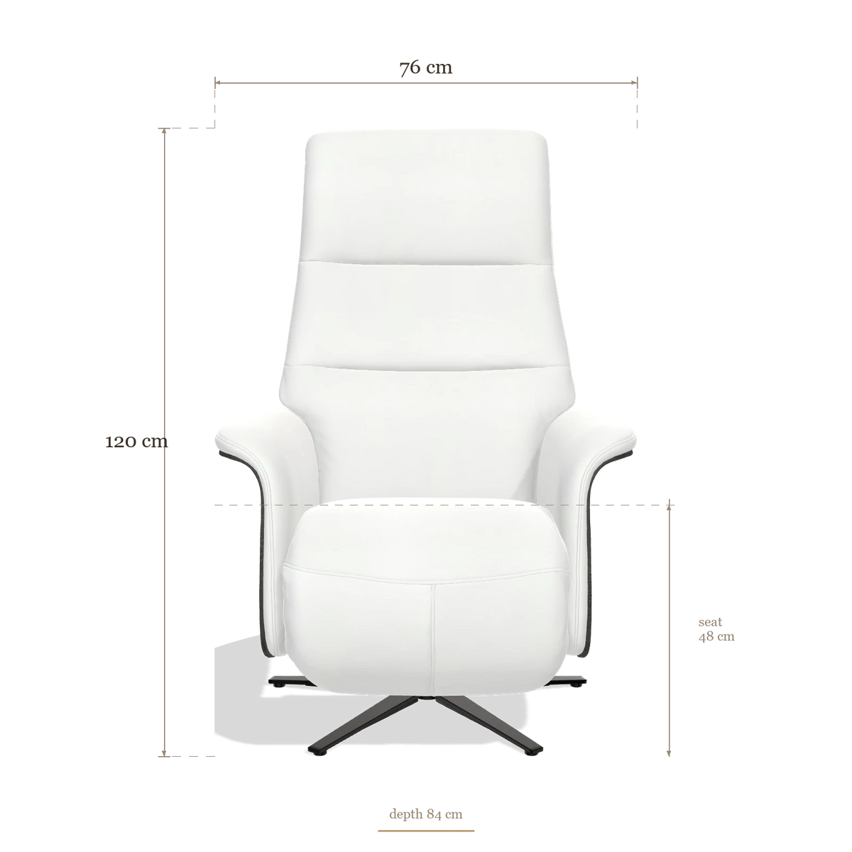 Recliner Atlas 6685, dimensions 76 x 84 x 120 cm