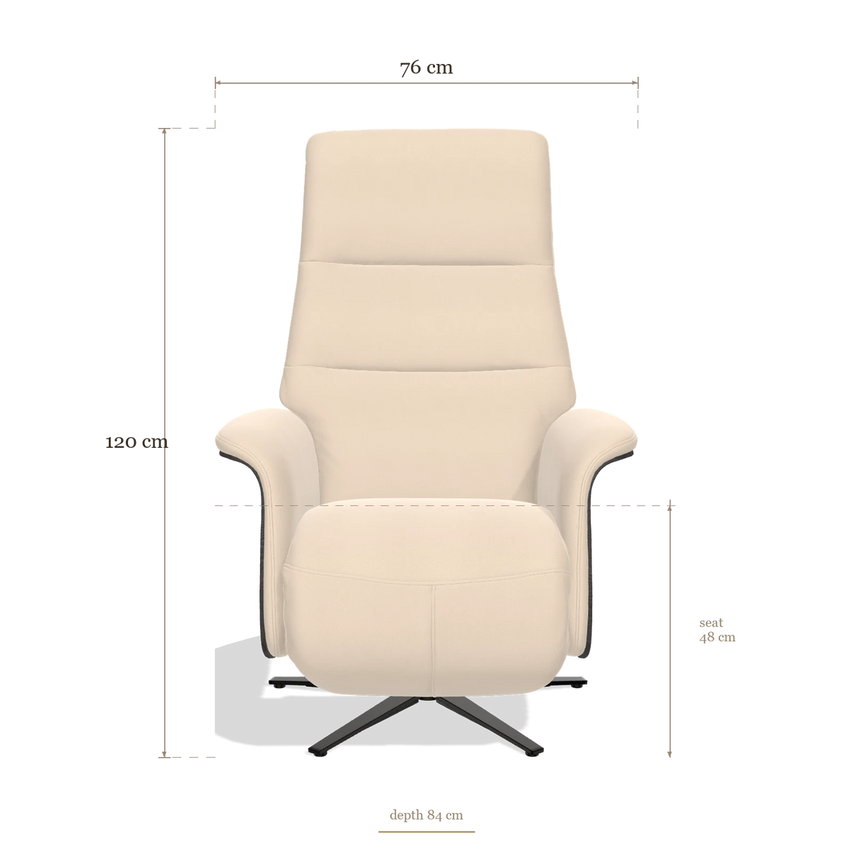 Recliner Atlas 6685, dimensions 76 x 84 x 120 cm