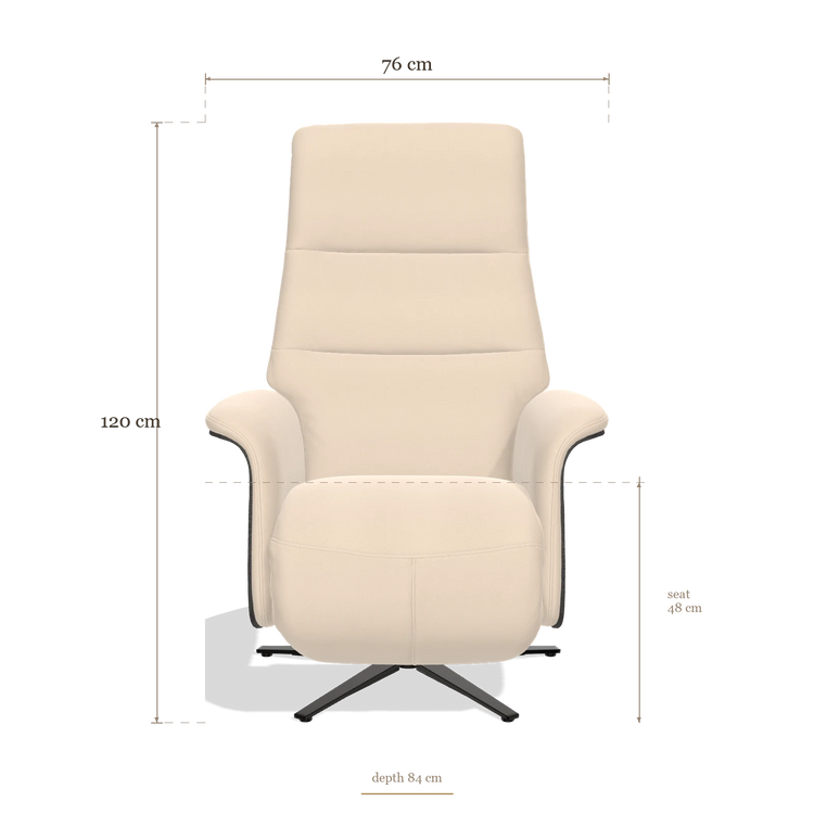 Recliner Atlas 6685, dimensions 76 x 84 x 120 cm