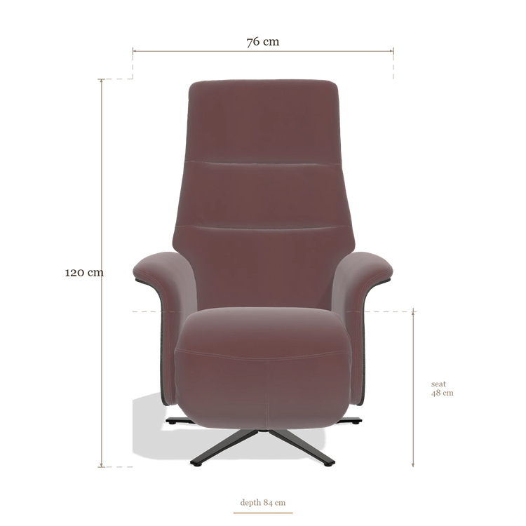 Recliner Atlas 6685, dimensions 76 x 84 x 120 cm