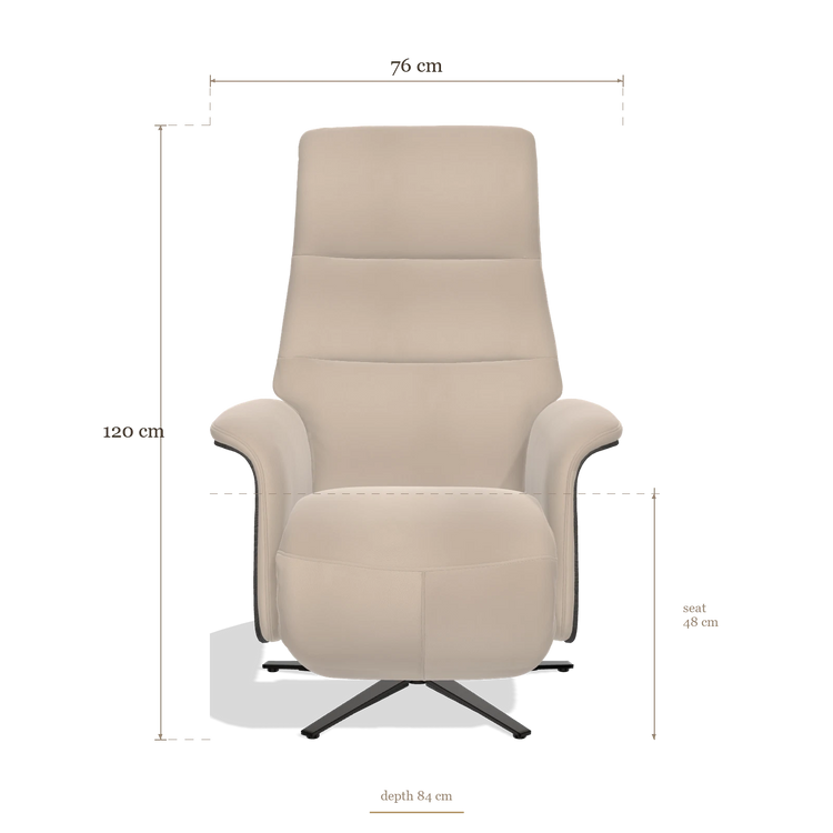 Recliner Atlas 6685, dimensions 76 x 84 x 120 cm