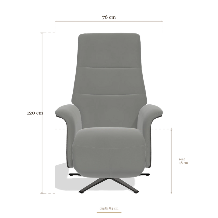 Recliner Atlas 6685, dimensions 76 x 84 x 120 cm