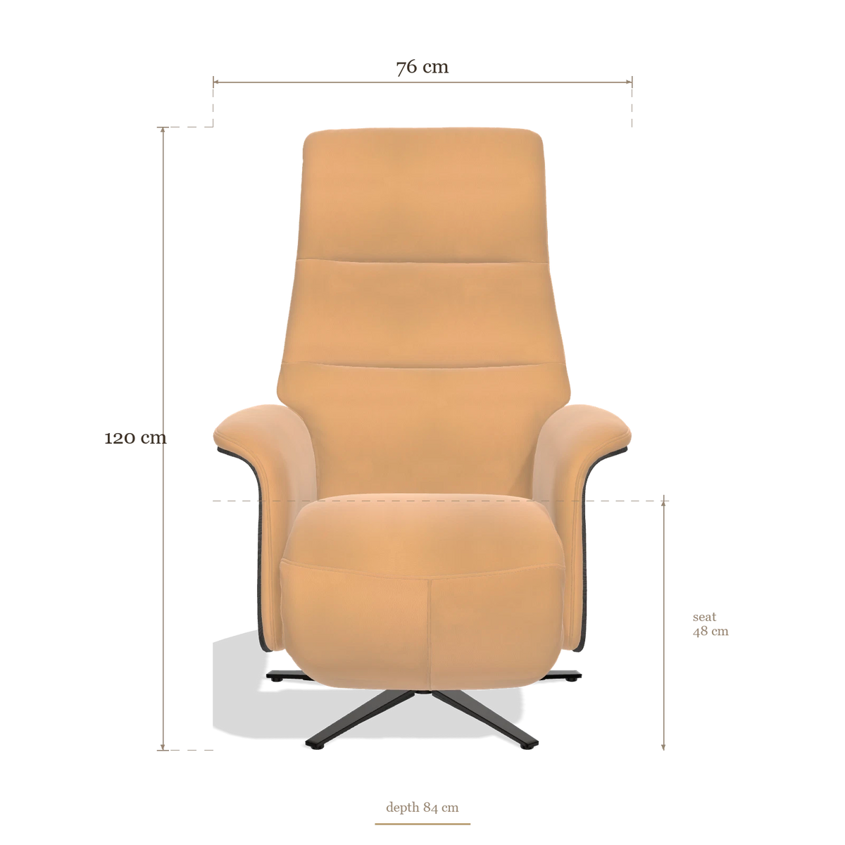 Recliner Atlas 6685, dimensions 76 x 84 x 120 cm