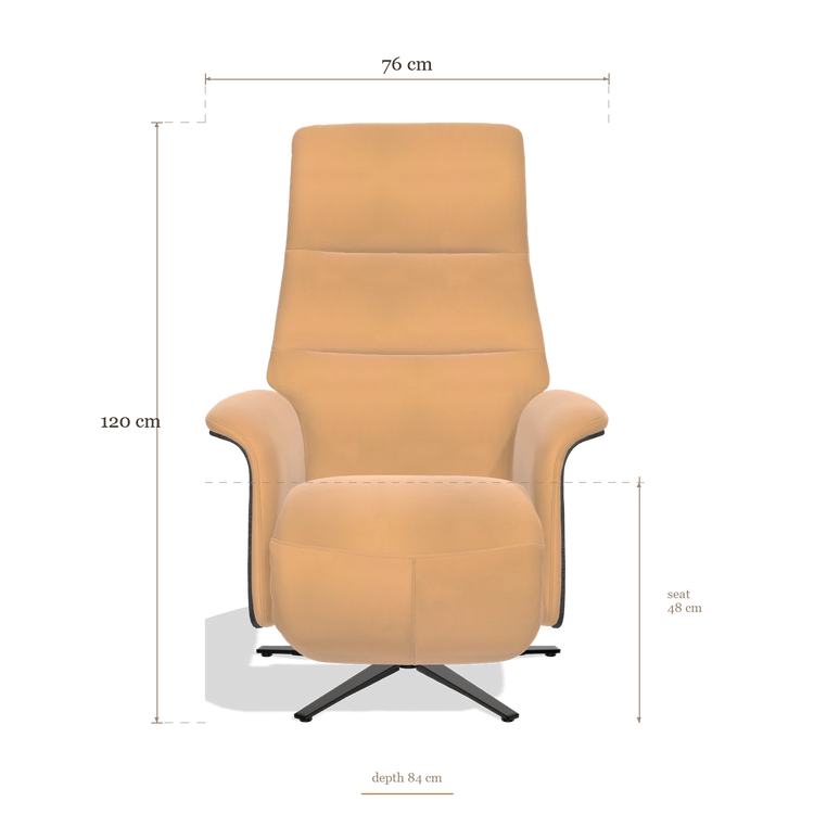 Recliner Atlas 6685, dimensions 76 x 84 x 120 cm