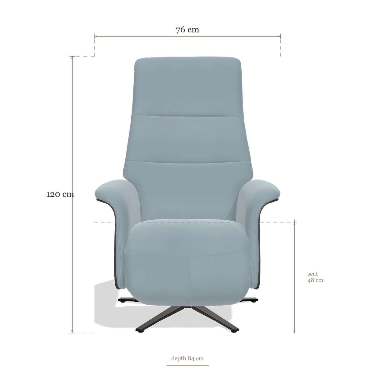 Recliner Atlas 6685, dimensions 76 x 84 x 120 cm