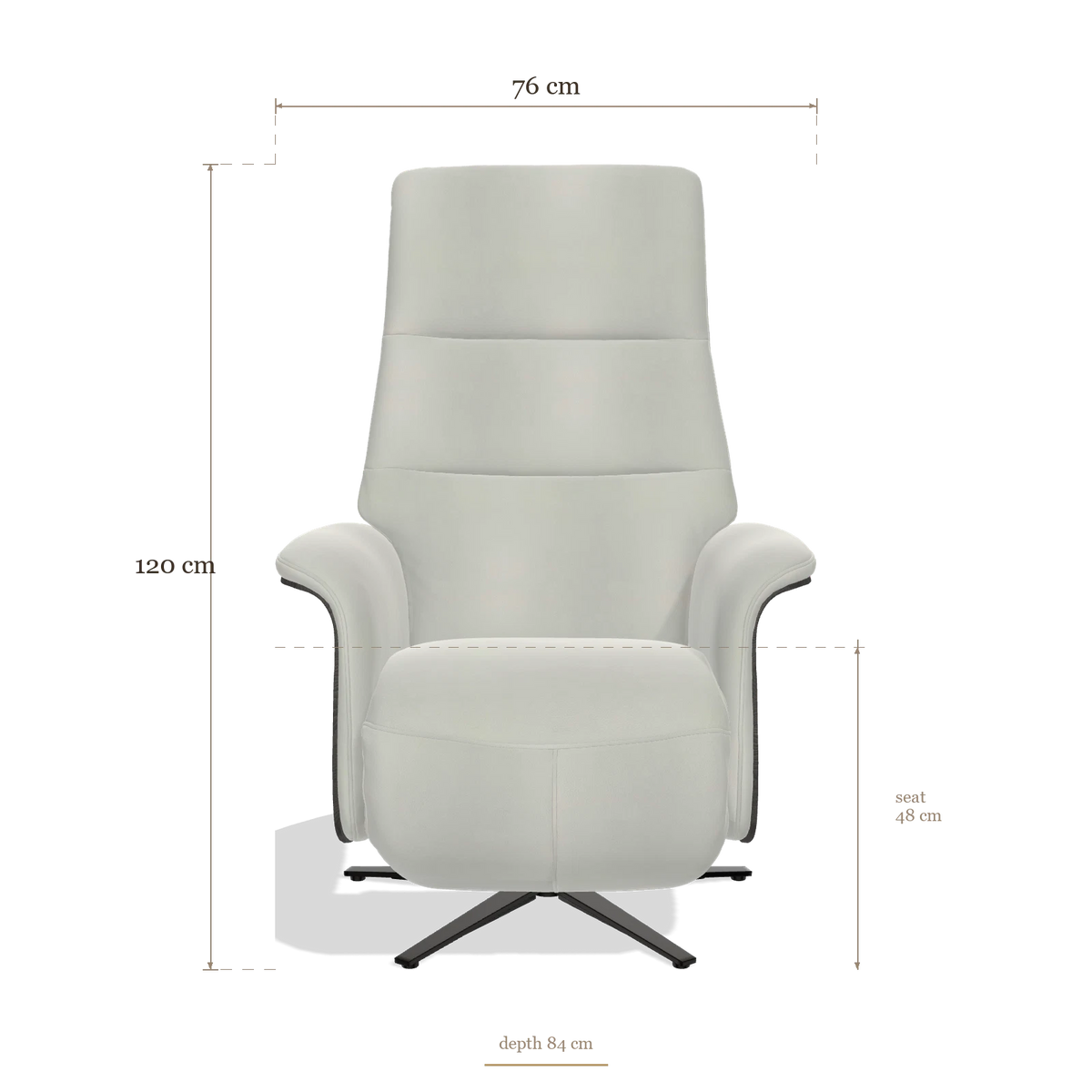 Recliner Atlas 6685, dimensions 76 x 84 x 120 cm