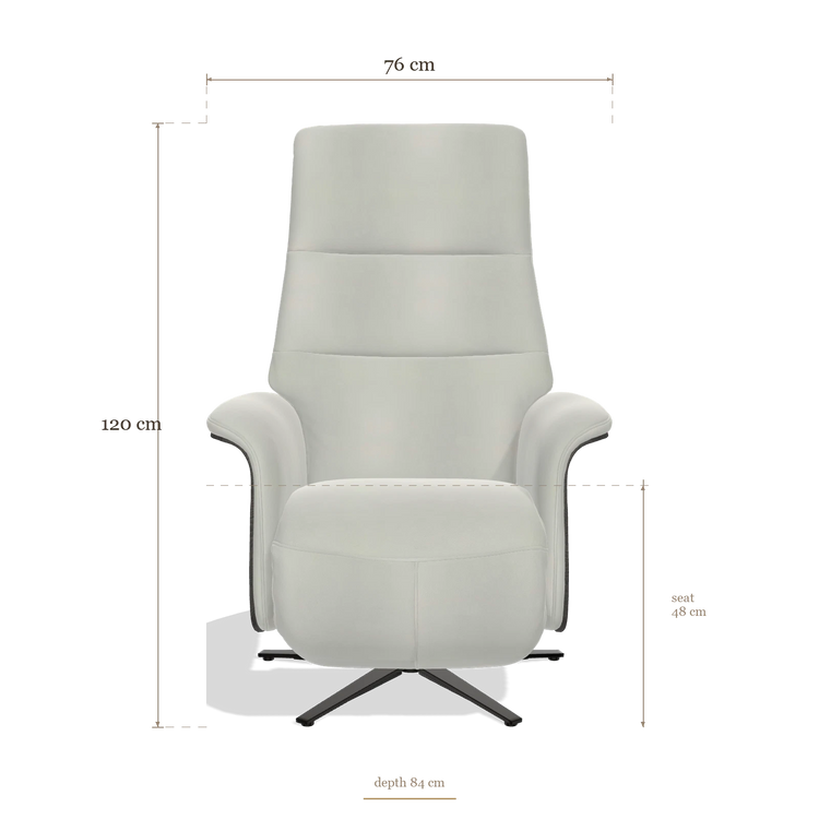 Recliner Atlas 6685, dimensions 76 x 84 x 120 cm