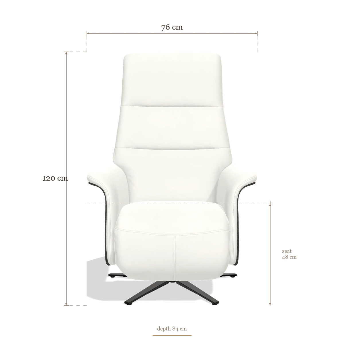 Recliner Atlas 6685, dimensions 76 x 84 x 120 cm